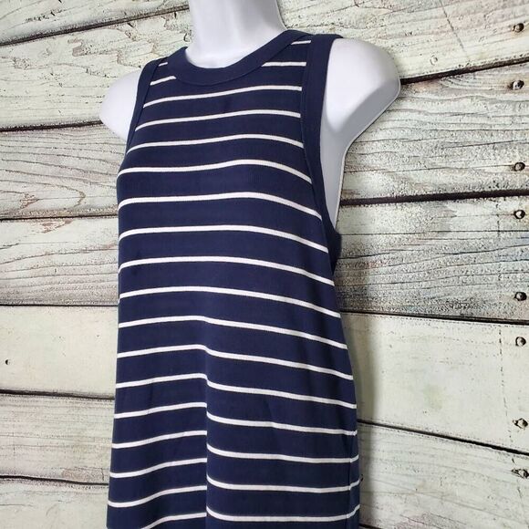 Old Navy Navy White Striped Tank Midi Dress Size XL - Picture 2 of 6